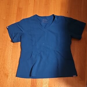 Figs Women's Short Sleeve Top in Deep Blue